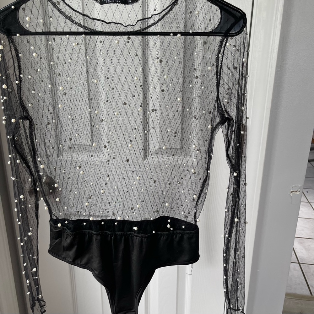 Nasty Gal Women's Black Bodysuit size 6 us - Picture 8 of 9